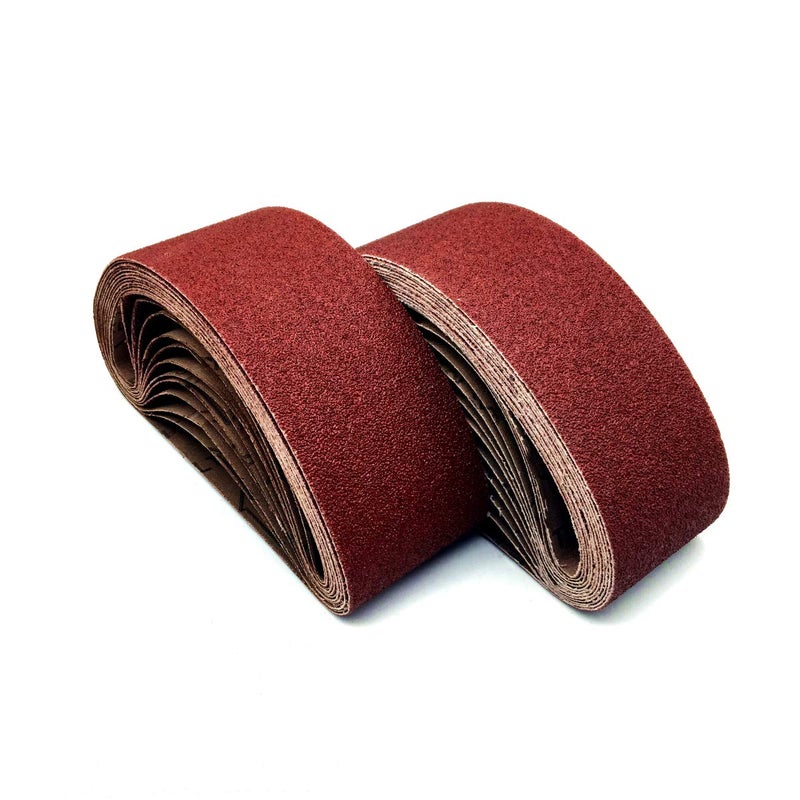 SHUTTLE GENIUS 4 x 24 Inch Sanding Belts | 60 Grit Aluminum Oxide Sanding Belt | Premium Sandpaper For Portable Belt Sander,18 Pack(4x24in,60 Grit) - Image 1